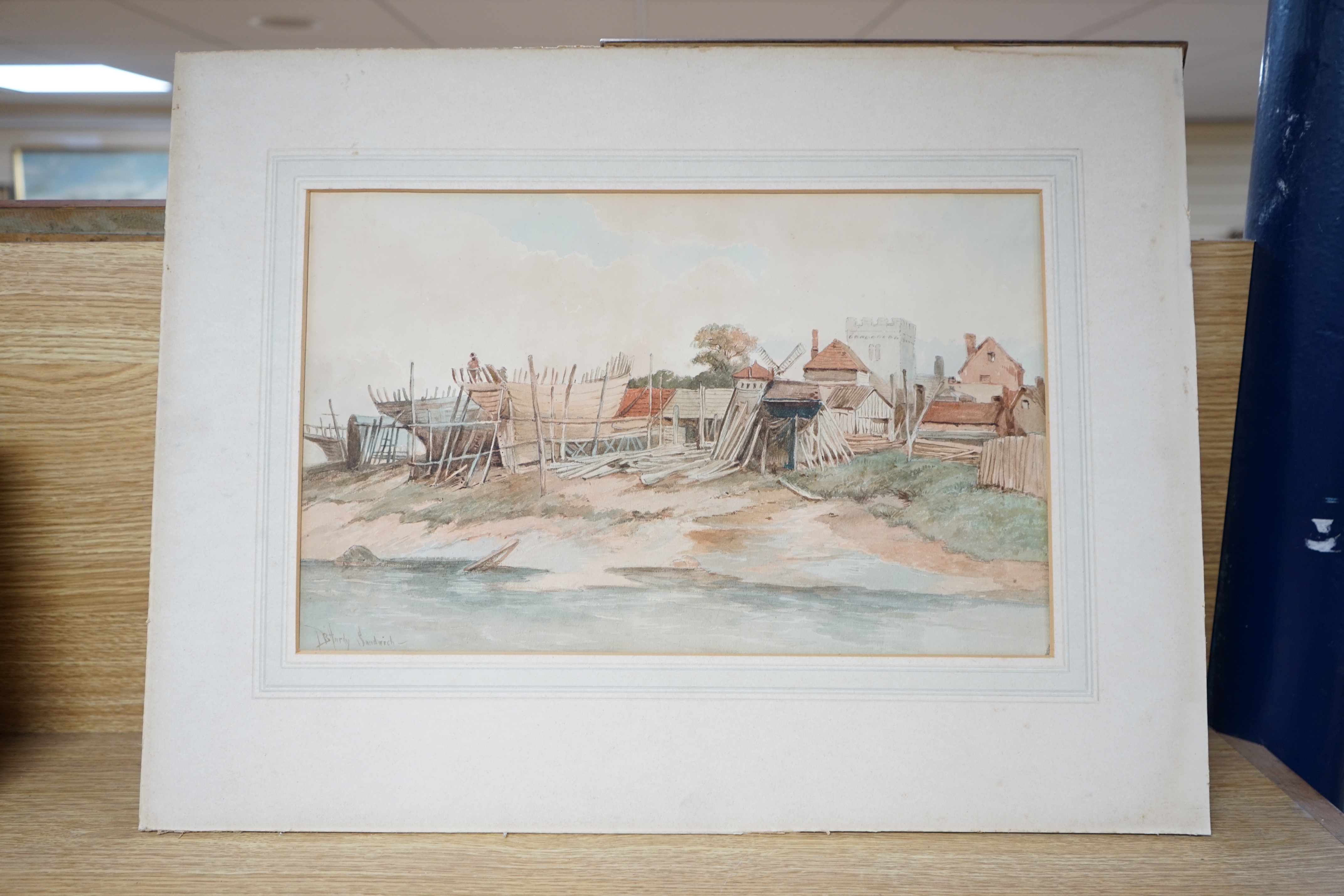Thomas Bush Hardy (1842-1897), watercolour, 'Sandwich', signed, 28 x 44cm, unframed